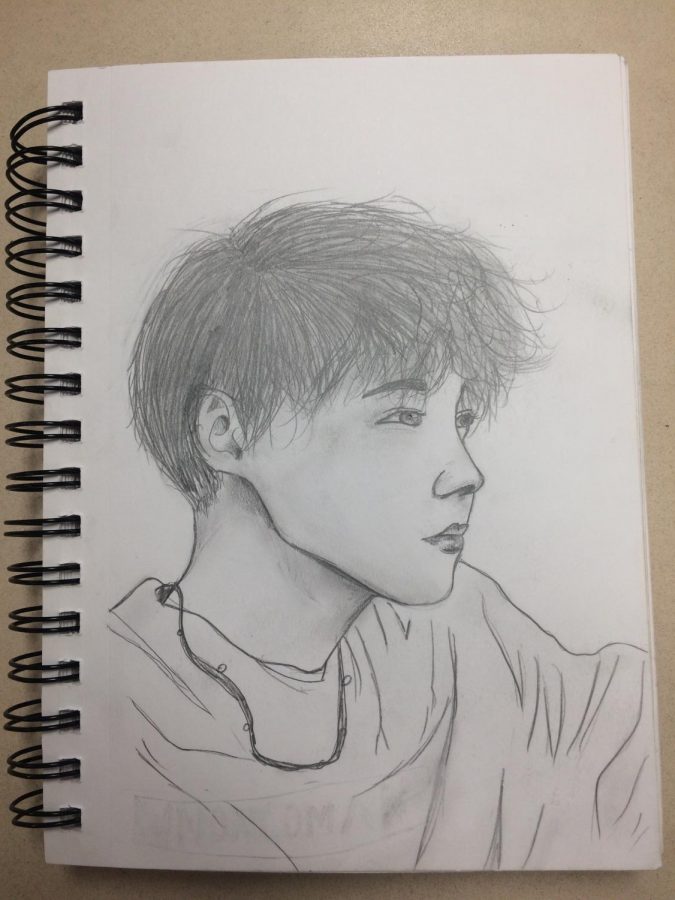 J-hope pencil drawing