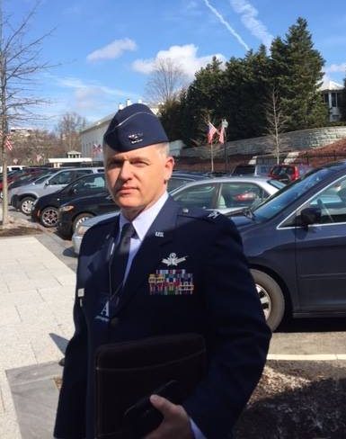 Colonel Mike Angle at the White House 