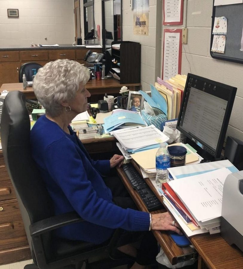 Mrs. Ruby spends her last day at CCHS busy as usual!