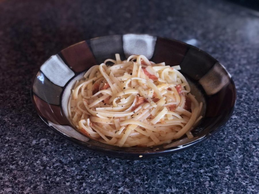 TikTok’s famous feta cheese and tomato pasta.