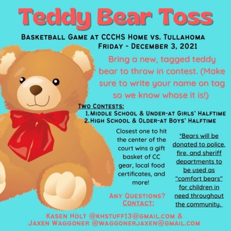 The first CCCHS Teddy Bear Toss is scheduled for this Friday.