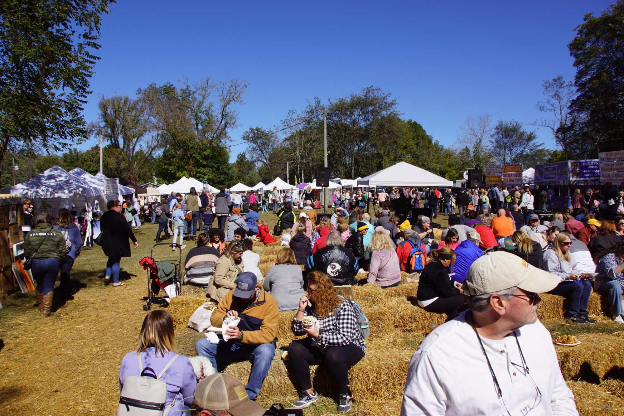 Many people are enjoying their time at the busy, but loved craft fair.